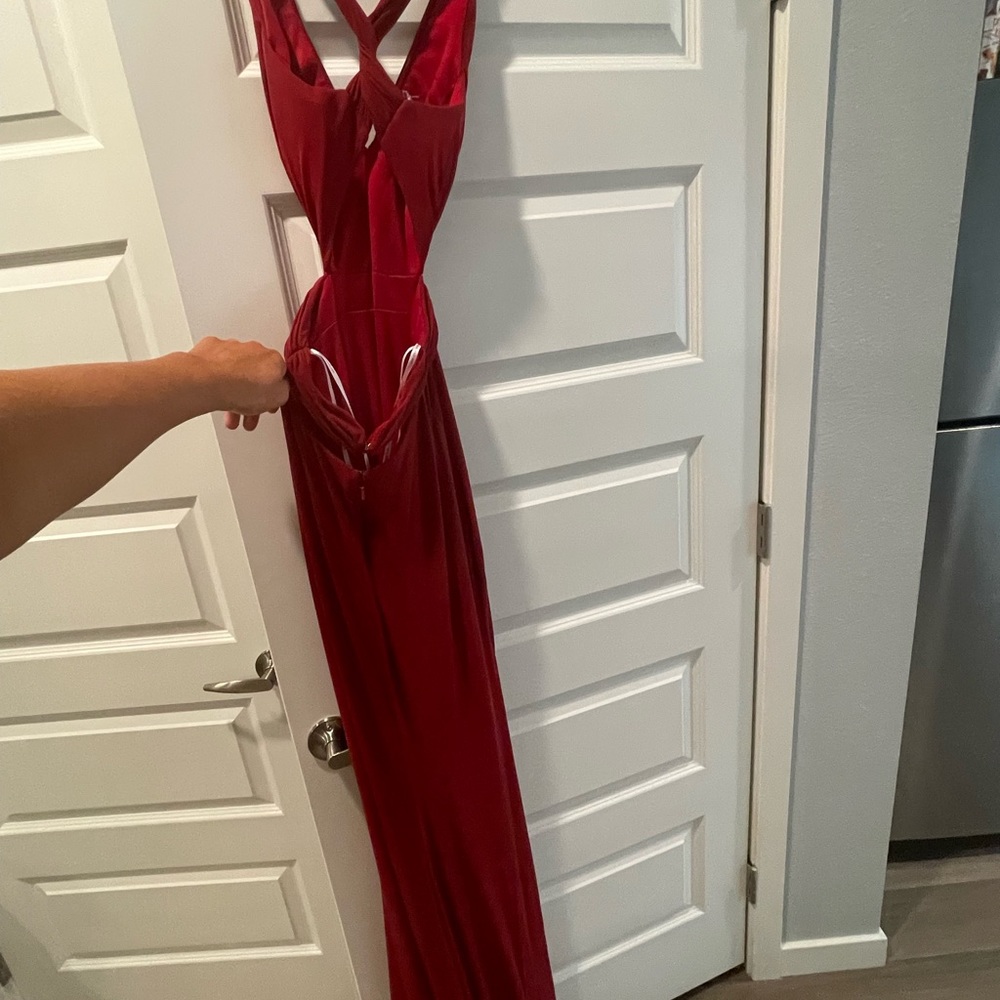 Structured Red Dress - Picture 4 of 7